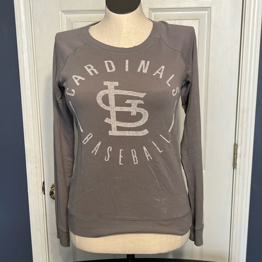 St Louis Cardinals PINK Long Sleeve Lace Back shirt